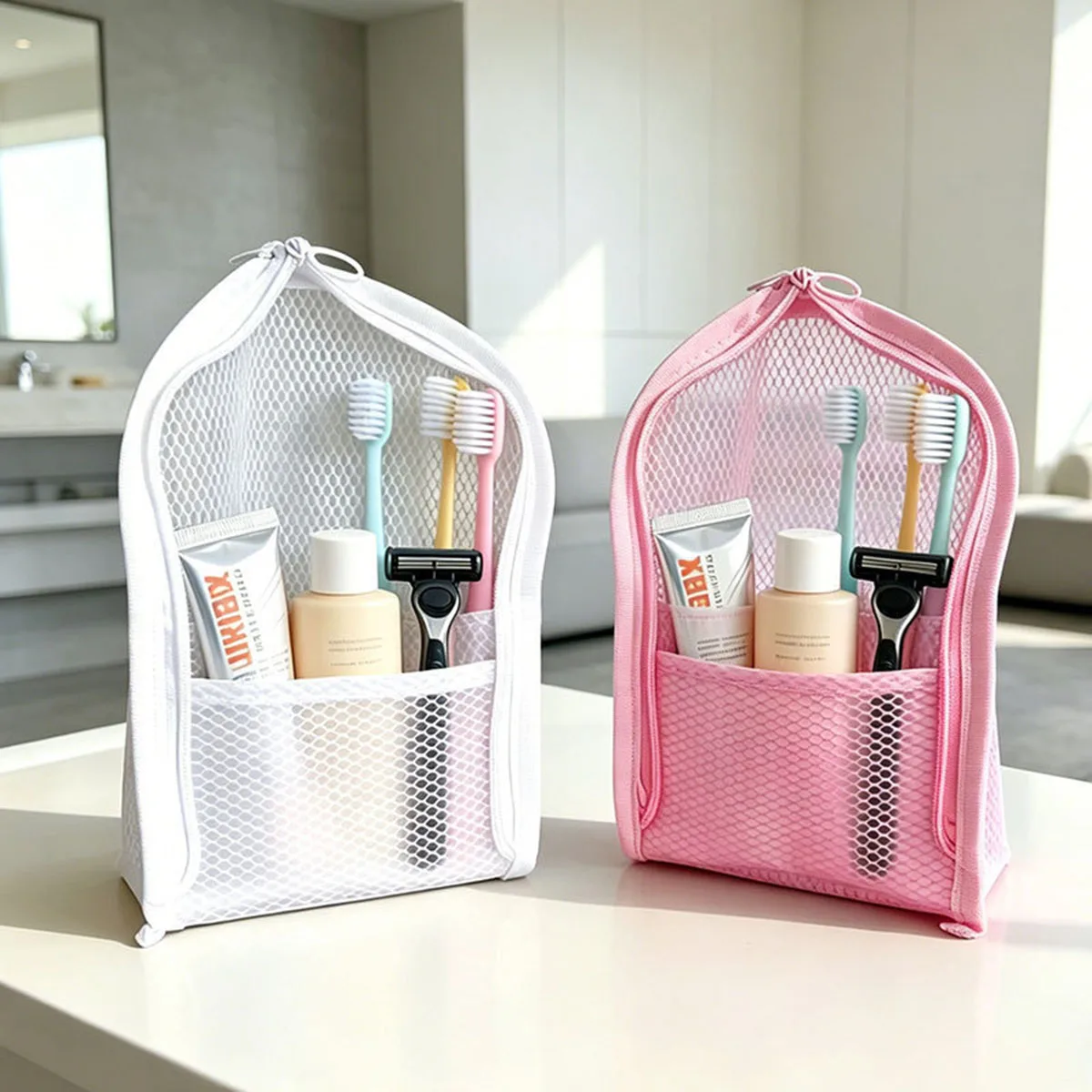 Beauty Makeup Case - Necessaire de viagem em tela respirável