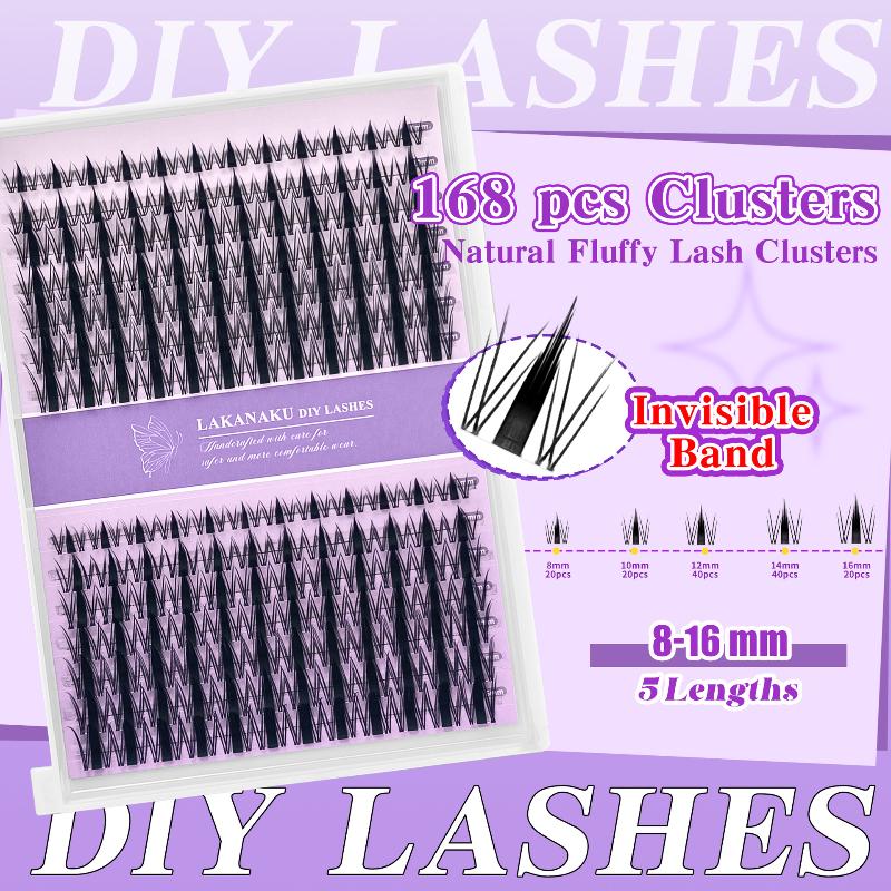 False Eyelashes Natural - Cílios Naturais em Cachos Individuais, Fofos
