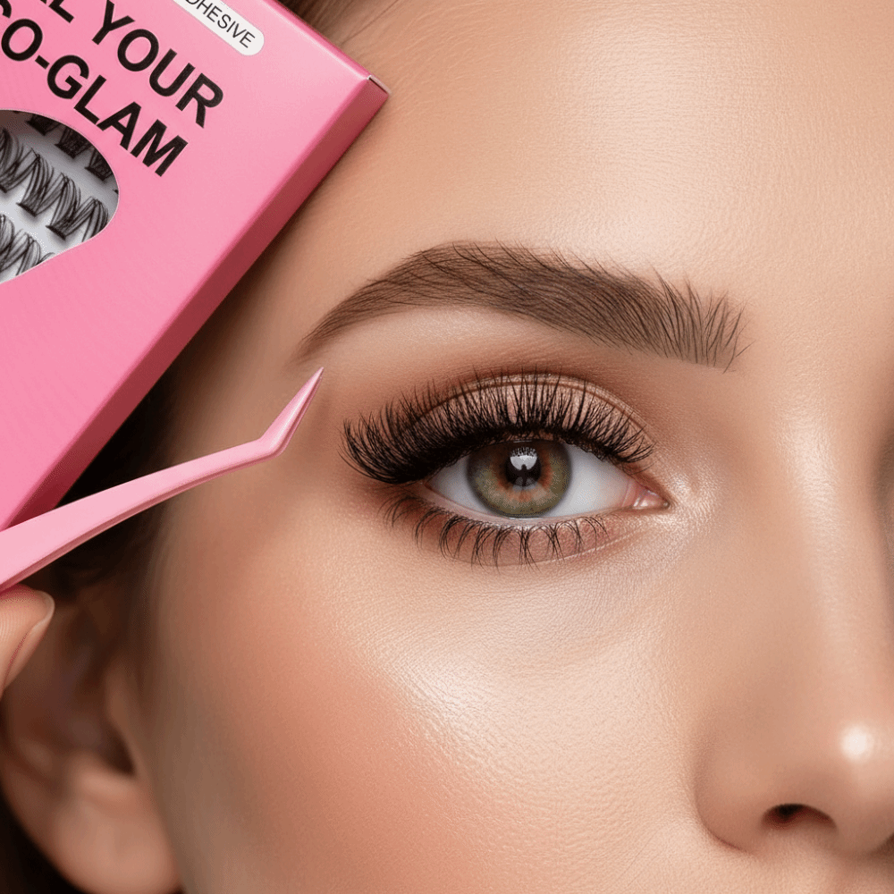 False Eyelashes Natural - Kit de Extensão de Cílios DIY
