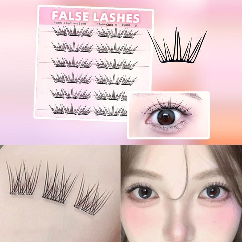 False Eyelashes Natural - Cílios Postiços Naturais Densos de 6