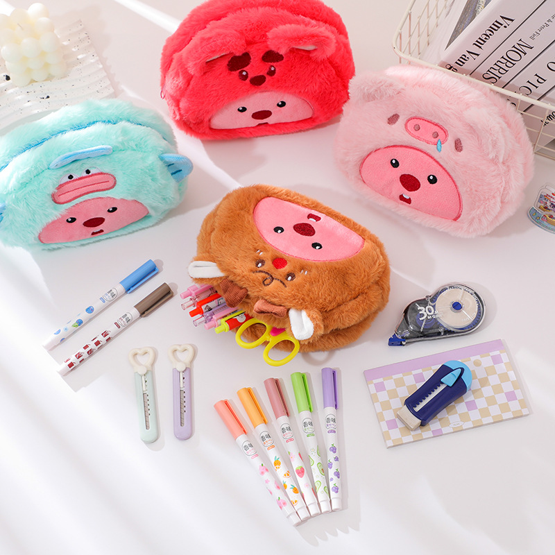 Estojo de Lápis de Pelúcia em  - Beauty Makeup Case avaliação e preço